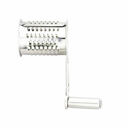 Stainless Steel Cheese Grater Set, 4-Piece Rotary Drum Grater for Cheese, Chocolate and Nuts, Handheld