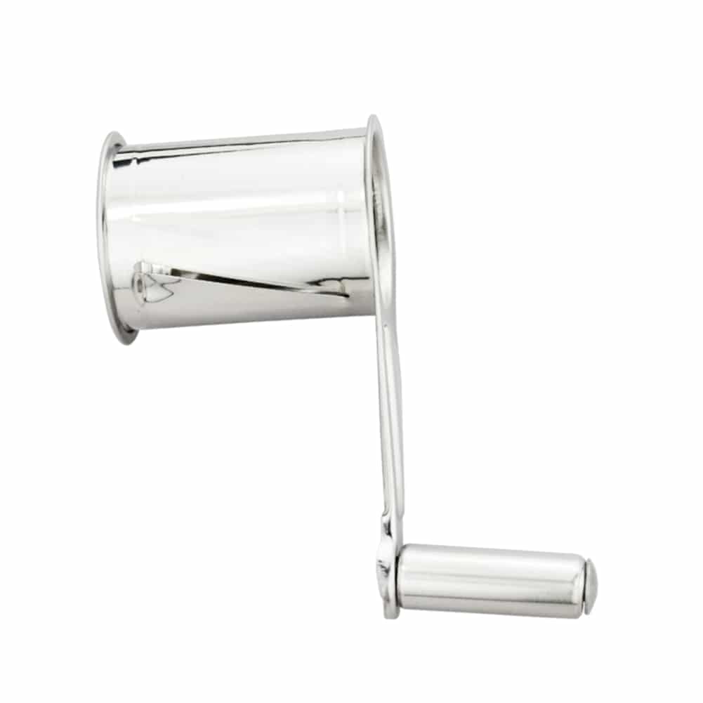 Stainless Steel Cheese Grater Set, 4-Piece Rotary Drum Grater for Cheese, Chocolate and Nuts, Handheld