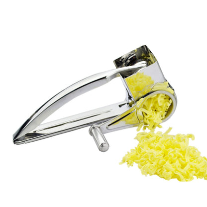 Stainless Steel Cheese Grater Set, 4-Piece Rotary Drum Grater for Cheese, Chocolate and Nuts, Handheld
