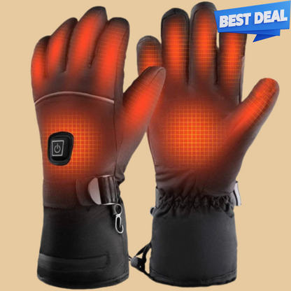 Rechargeable Heated Gloves, 3 Pairs Electric Battery Hand Warmer Gloves with 3 Heat Levels for Skiing, Snow & Outdoor Work