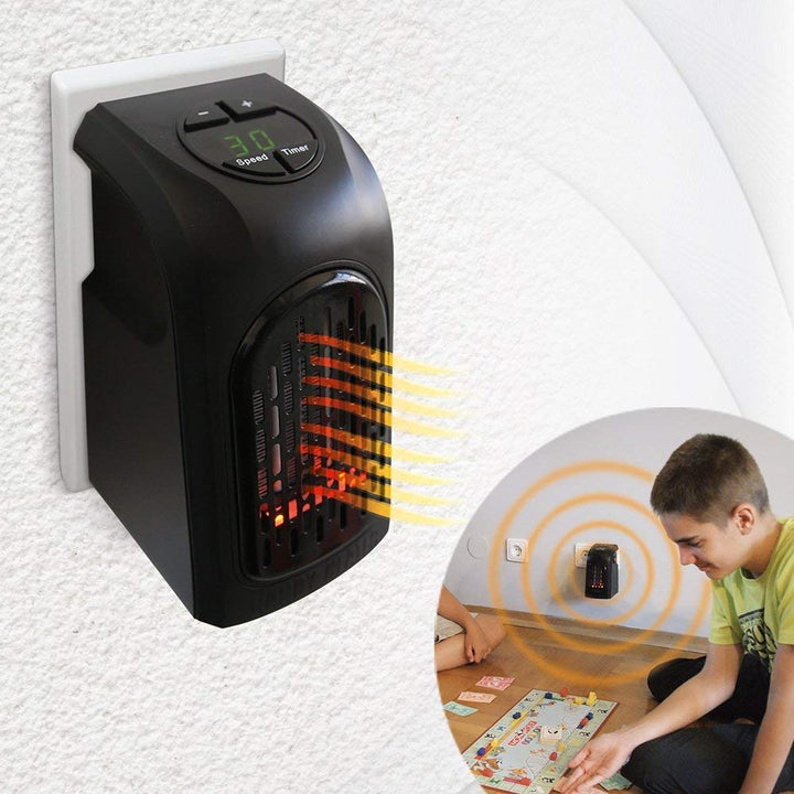 Portable Ceramic Space Heater, Fast-Heating Electric Room Heater for Bedroom, Office and Home, Compact Winter Warmer
