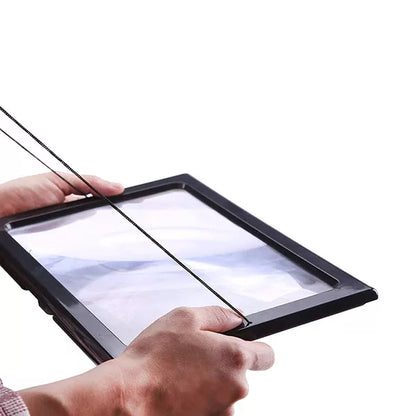 3X Page Magnifier with LED Light, Full-Page Reading Magnifier for Books, Newspapers and Low Vision, Hands-Free