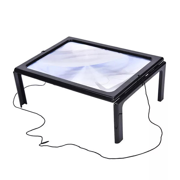 3X Page Magnifier with LED Light, Full-Page Reading Magnifier for Books, Newspapers and Low Vision, Hands-Free