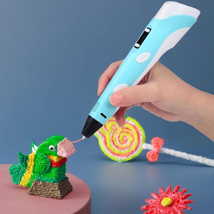 3D Printing Pen for Kids and Beginners, Plug-and-Play Doodle Pen with 50m PLA Filament in 10 Colors