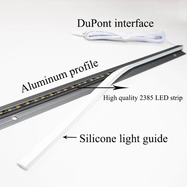 LED Under Cabinet Light Bars, Cuttable 12V Aluminum Strip Light for Kitchen, Shelf and Display, 3 Color Temperatures