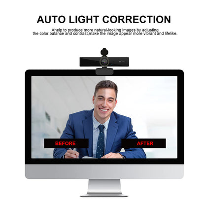 4K Webcam, Ultra HD USB Web Camera with Autofocus and Microphone for Meetings, Streaming and Online Classes