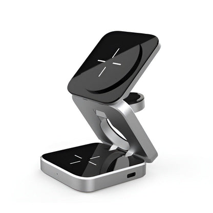 3-in-1 Magnetic Wireless Charger, Fast Charging Station for iPhone, Apple Watch and AirPods for Desk and Nightstand