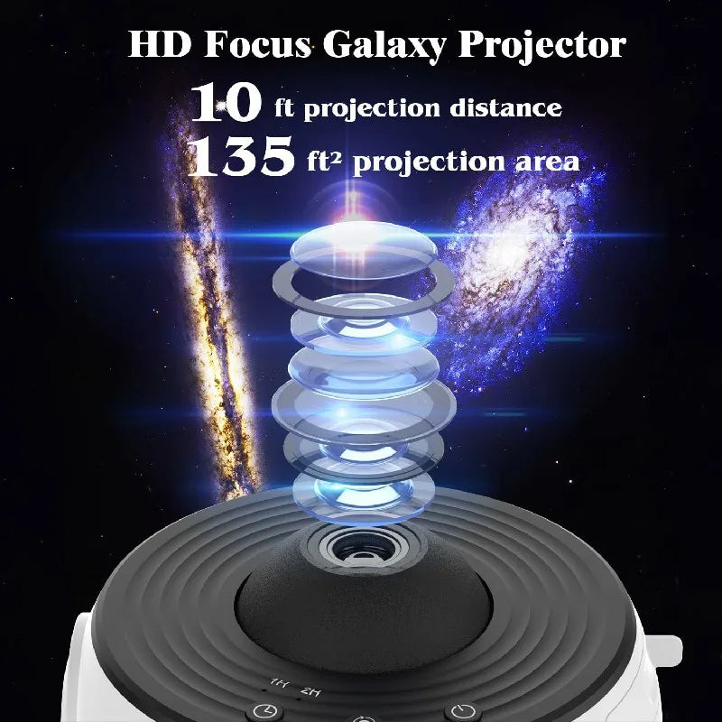 Galaxy Star Projector, 360-Degree Rotating Night Light with Nebula and Star Projection for Bedroom, Kids Room & Ambiance