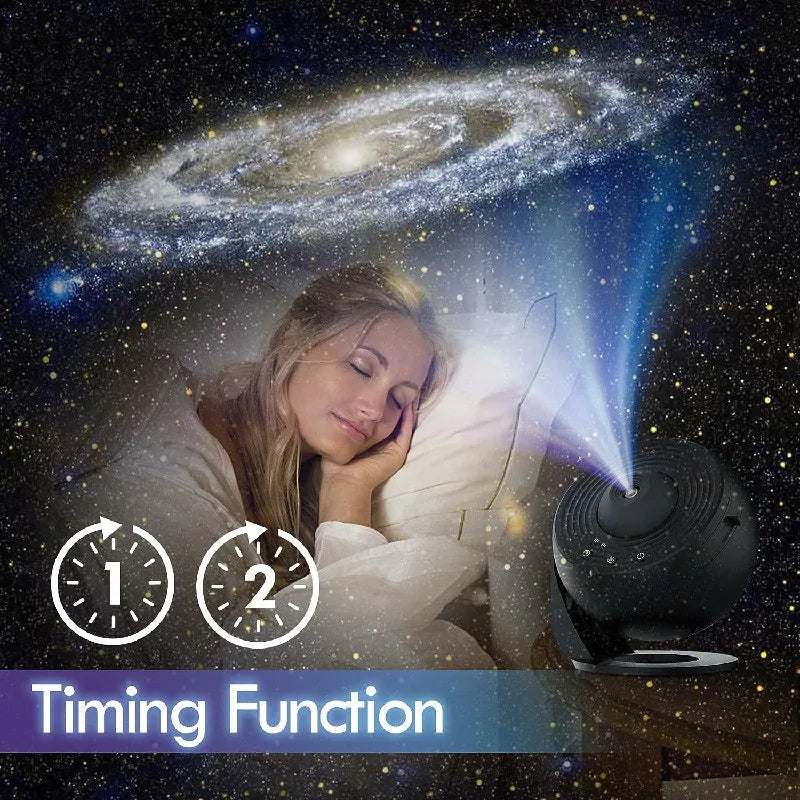 Galaxy Star Projector, 360-Degree Rotating Night Light with Nebula and Star Projection for Bedroom, Kids Room & Ambiance