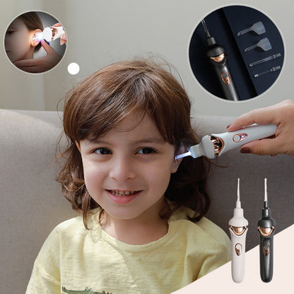 Electric Earwax Remover, 5-in-1 Soft Silicone Ear Cleaning Tool for At-Home Ear Care, 2 Colors