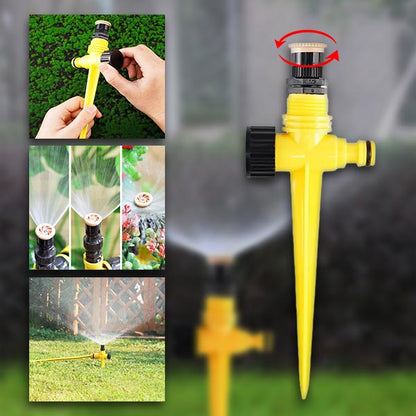 Adjustable Garden Sprinkler, 360-Degree Rotating Lawn Sprinkler with Adjustable Spray for Yard, Garden and Flower Beds