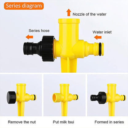 Adjustable Garden Sprinkler, 360-Degree Rotating Lawn Sprinkler with Adjustable Spray for Yard, Garden and Flower Beds