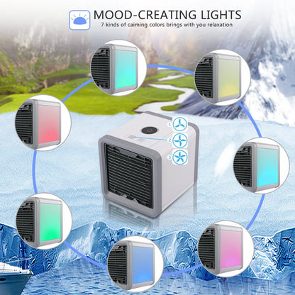 Personal Evaporative Air Cooler and Humidifier with 500ml Tank, USB Desk Fan for Home & Office