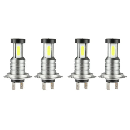 H7 LED Headlight Bulb Kit, 4 Pack 220W Super Bright White LED Headlights for Night and All-Weather Driving