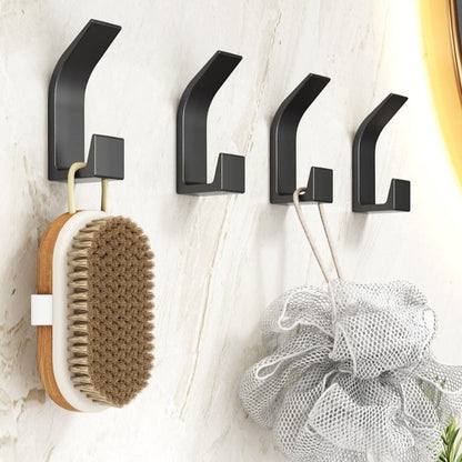 Self-Adhesive Wall Hooks, 5 Pack Heavy-Duty Adhesive Coat Hooks for Wall, No Drill, for Entryway and Bathroom