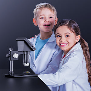 Digital Soldering Microscope, 4.3-Inch 1080P Coin and Circuit Board Microscope with 50X-1000X Zoom and LED Lights