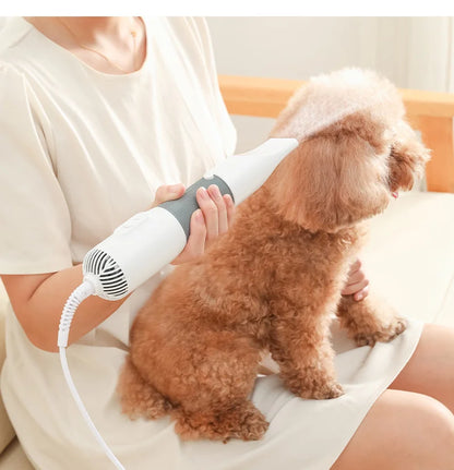 3-in-1 Dog Hair Dryer Brush, Pet Grooming Blow Dryer with Comb and Adjustable Heat for Drying and Styling at Home