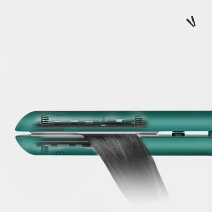 2-in-1 Straightening and Curling Hair Styler, Adjustable Temperature Flat Iron and Curling Wand with Rotating Cord