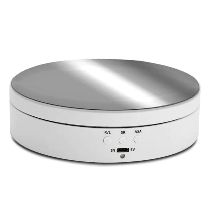 Motorized Rotating Display Stand, 360-Degree Turntable for Product Photography, Jewelry and Collectibles, 2 Colors