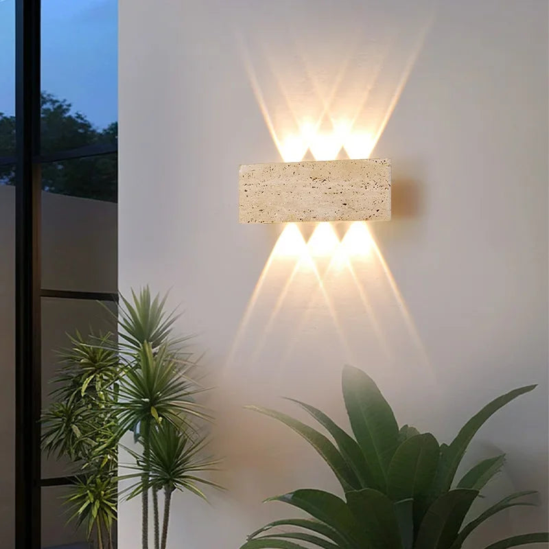 Stone wabi-sabi wall sconce, photo 3