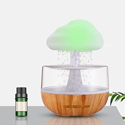 Rain Cloud Aromatherapy Diffuser, 2-in-1 Essential Oil Humidifier and Raining Cloud Night Light for Bedroom & Desk