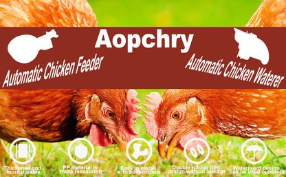 Automatic Chicken Waterer Cups, 10 Pack Poultry Water Cups with Drill Bit, Gravity-Fed No-Drip Drinker for Chickens, Ducks & Quail