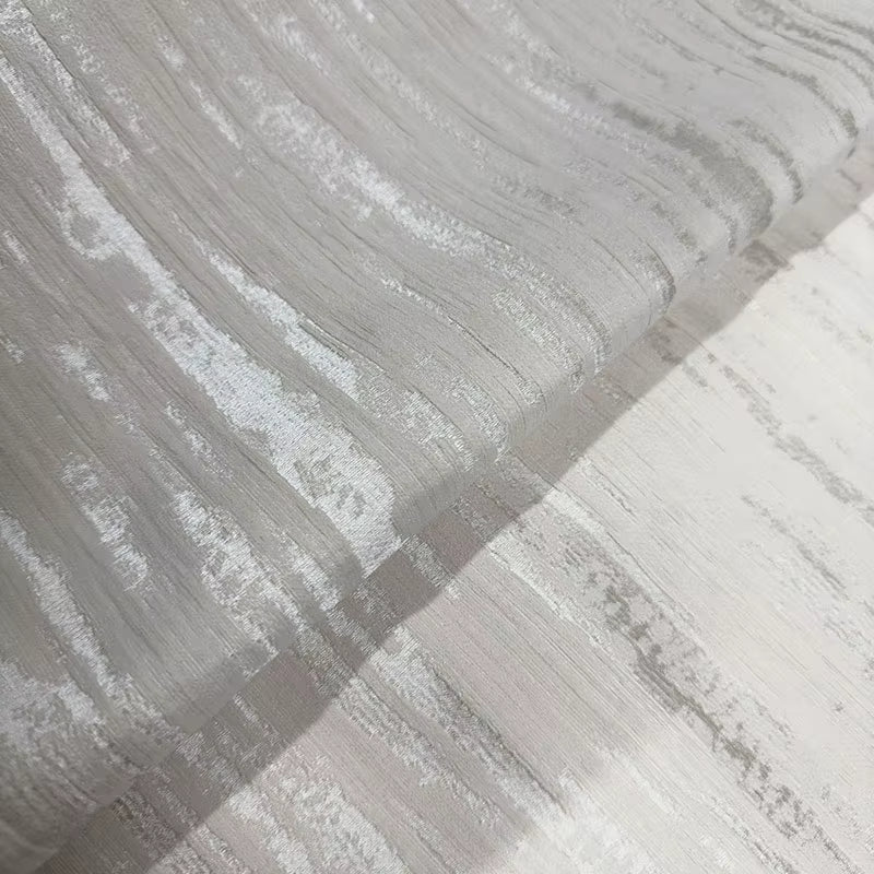 Beige textured curtain panel with tape heading