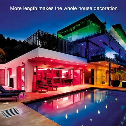 LED Strip Light, 32ft 300 LED Color-Changing Strip with 44-Key Remote and 16 Colors for Bedroom, Gaming & Parties