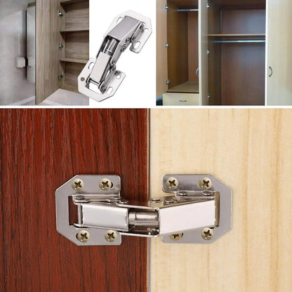 Soft-Close Cabinet Hinges, 10 Pack Hydraulic Concealed Kitchen Cabinet Door Hinges, 90-Degree Nickel Steel, No-Slam Close