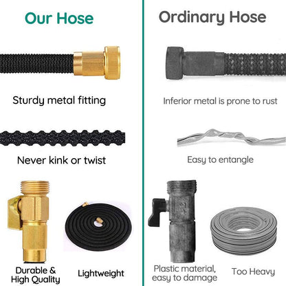 Expandable Garden Hose with 8-Mode Spray Nozzle, Lightweight No-Kink Flexible Water Hose for Watering & Car Washing, 50FT & 100FT