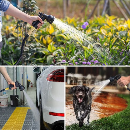 Expandable Garden Hose with 8-Mode Spray Nozzle, Lightweight No-Kink Flexible Water Hose for Watering & Car Washing, 50FT & 100FT