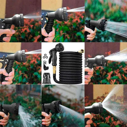Expandable Garden Hose with 8-Mode Spray Nozzle, Lightweight No-Kink Flexible Water Hose for Watering & Car Washing, 50FT & 100FT