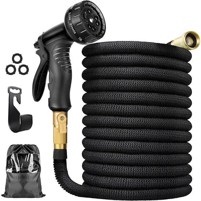 Expandable Garden Hose with 8-Mode Spray Nozzle, Lightweight No-Kink Flexible Water Hose for Watering & Car Washing, 50FT & 100FT
