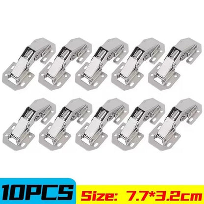Soft-Close Cabinet Hinges, 10 Pack Hydraulic Concealed Kitchen Cabinet Door Hinges, 90-Degree Nickel Steel, No-Slam Close