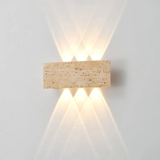 Stone wabi-sabi wall sconce, photo 1
