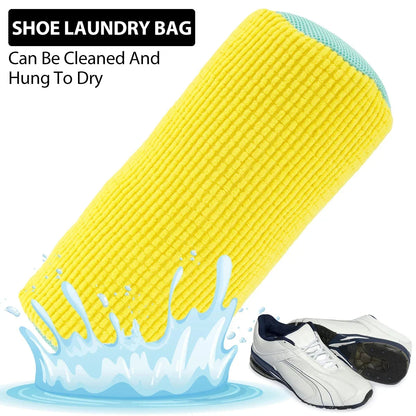 Shoe Washing Bag, 2 Pack Reusable Mesh Sneaker Wash Bags for Washing Machine with Hanging Hook, Protects Drum