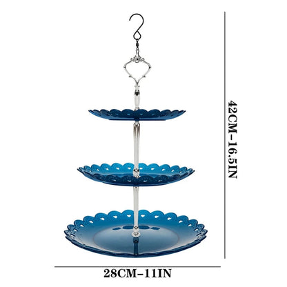 Hanging Bird Feeder and Bath, 3-Tier Outdoor Wild Bird Feeder with Bath for Garden and Patio, Weatherproof, 3 Colors