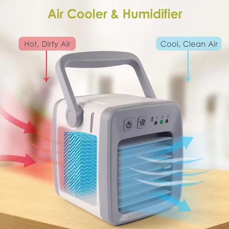USB Personal Air Cooler, Humidifier and Aroma Diffuser for Desks