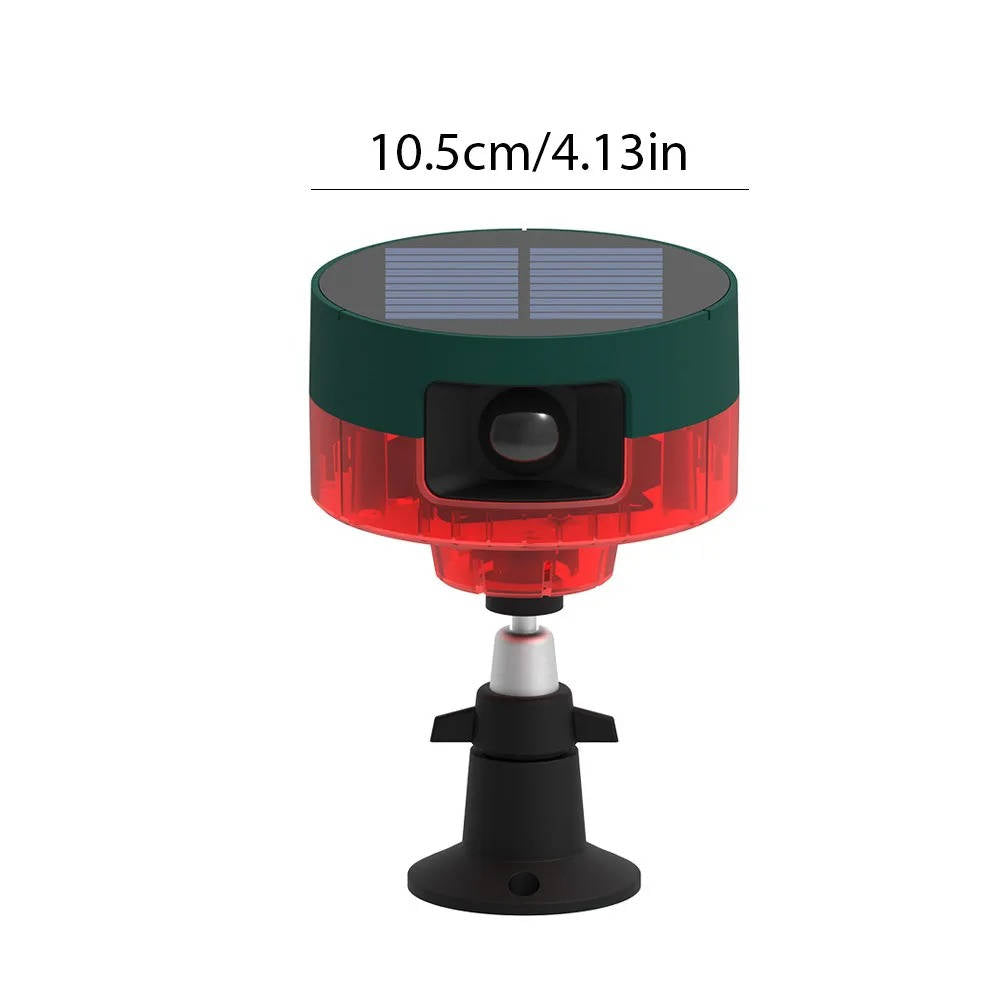 Solar Animal Repeller, 360-Degree Motion Sensor Deterrent with 13 Sounds and Flashing Light for Garden and Yard, 2 Colors