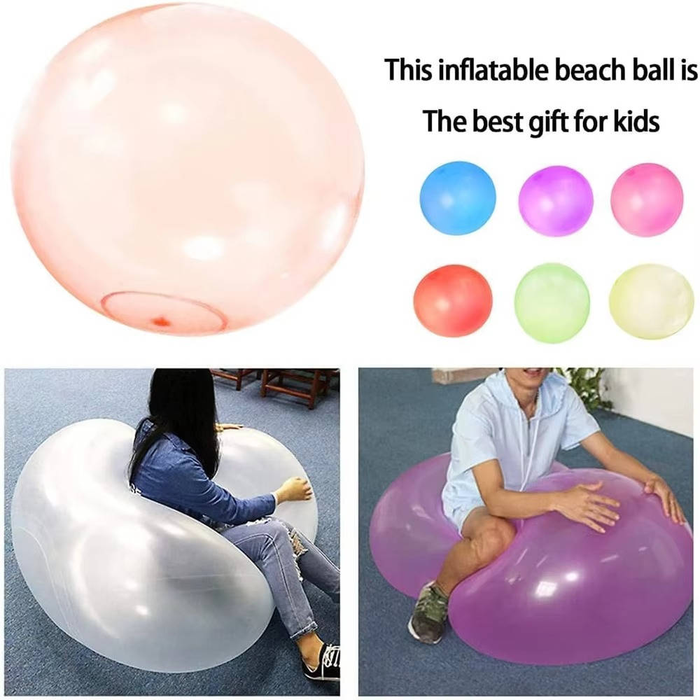 Giant Jelly Balloon Ball, 3 Pack Inflatable Squishy Kickball for Backyard, Pool and Beach Games for Kids and Adults