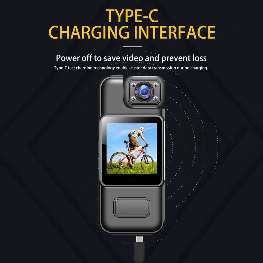 4K Mini Body Camera, Wearable WiFi Pocket Cam with 180-Degree Lens for Commuting, Walks and Documentation