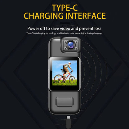 4K Mini Body Camera, Wearable WiFi Pocket Cam with 180-Degree Lens for Commuting, Walks and Documentation