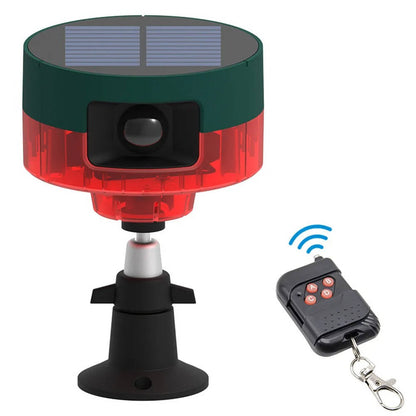 Solar Animal Repeller, 360-Degree Motion Sensor Deterrent with 13 Sounds and Flashing Light for Garden and Yard, 2 Colors