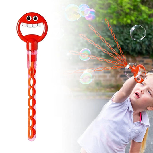 Smiling Face Bubble Wand, 32-Hole Big Bubble Maker for Kids and Adults, Outdoor Party and Backyard Play Toy