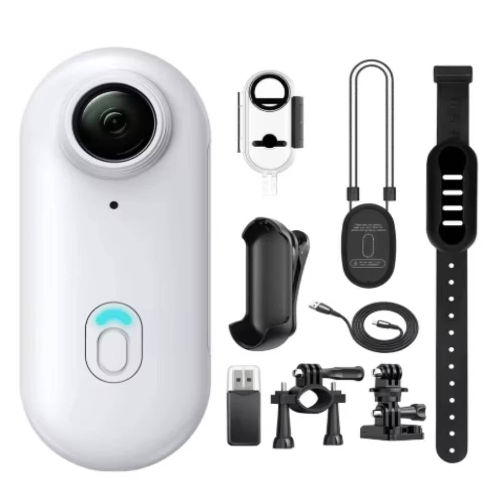 4K Action Camera, Mini Wearable Body Cam with Magnetic Mount and Clip for Cycling, POV Vlogging and Sports, 2 Colors