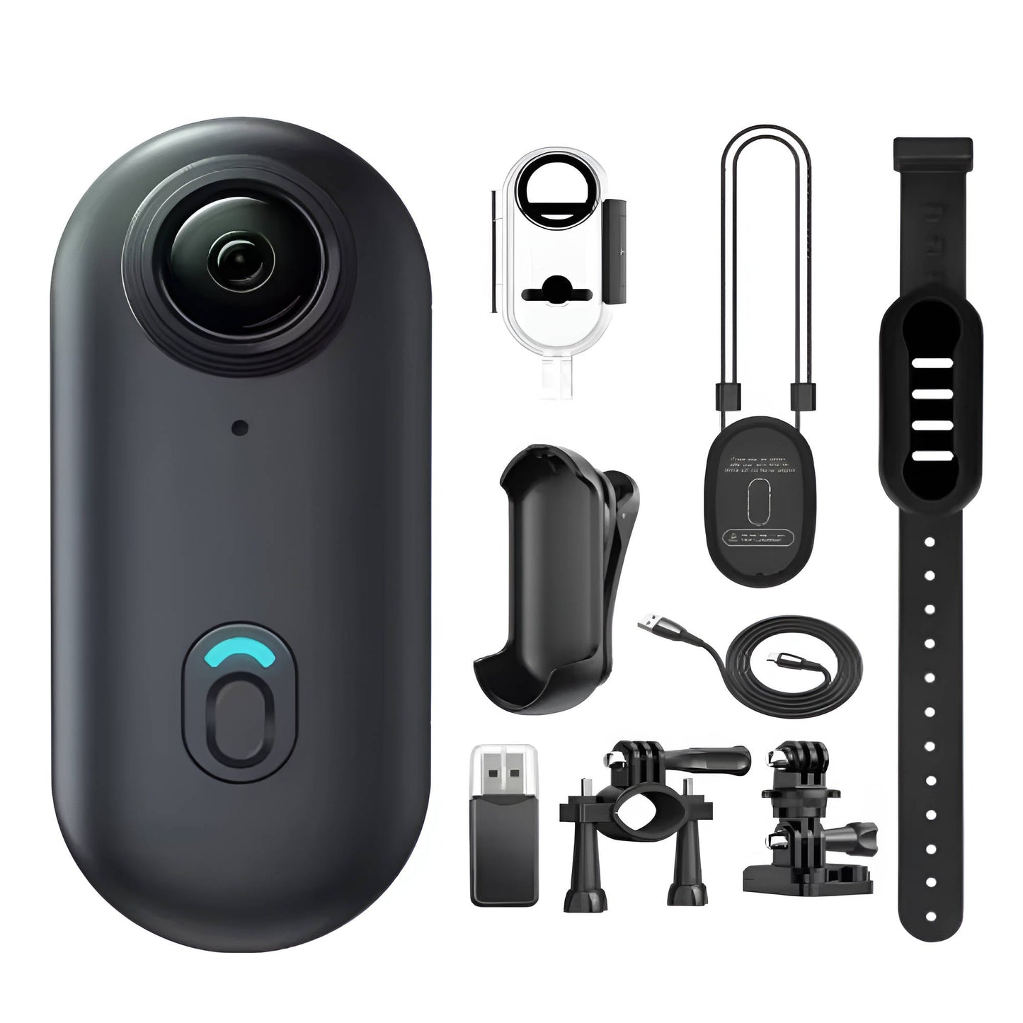 4K Action Camera, Mini Wearable Body Cam with Magnetic Mount and Clip for Cycling, POV Vlogging and Sports, 2 Colors