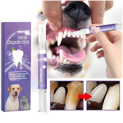 Dog Oral Repair Gel, 3 Pack Plant-Based Dental Gel for Dogs for Fresh Breath and Teeth Cleaning at Home