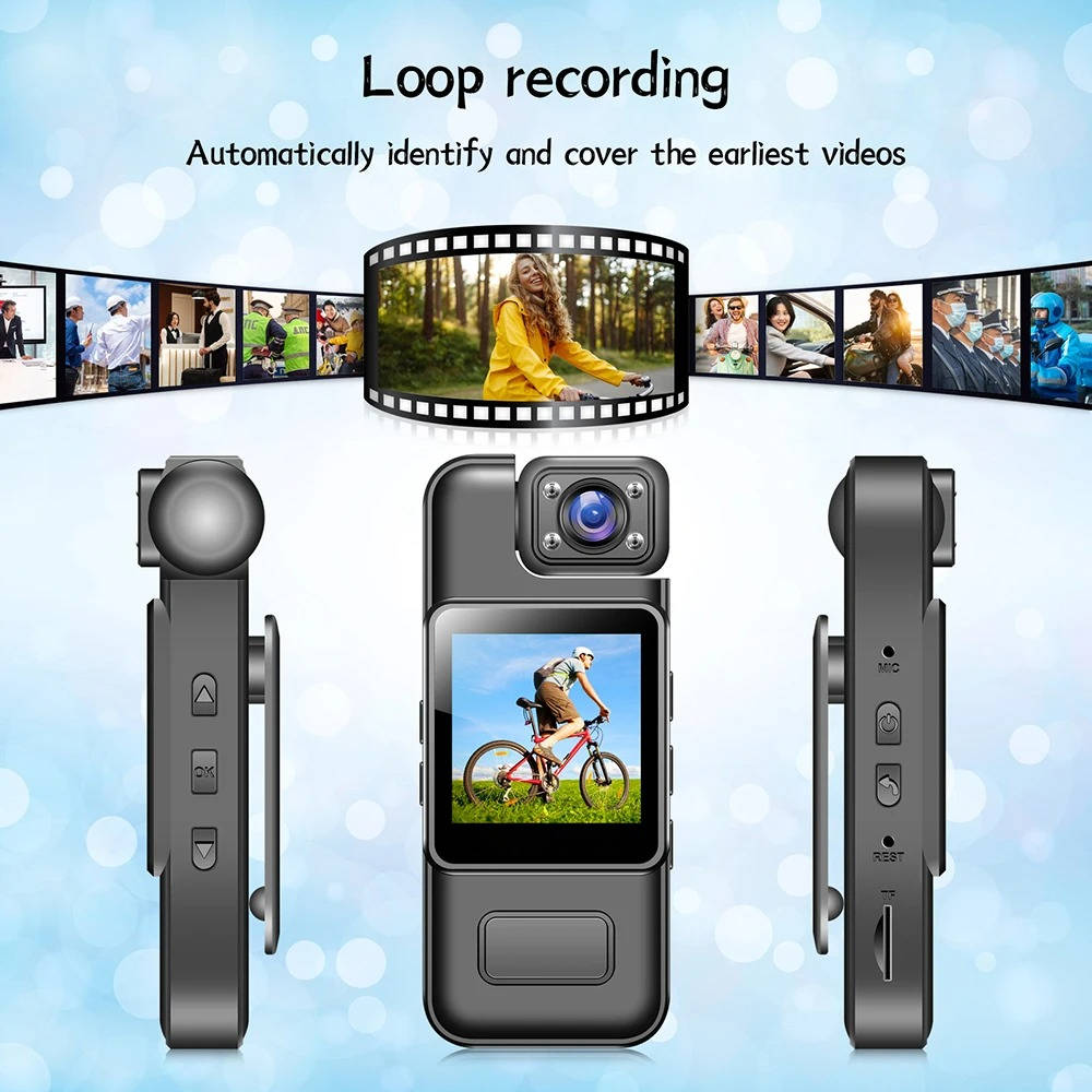 4K Mini Body Camera, Wearable WiFi Pocket Cam with 180-Degree Lens for Commuting, Walks and Documentation