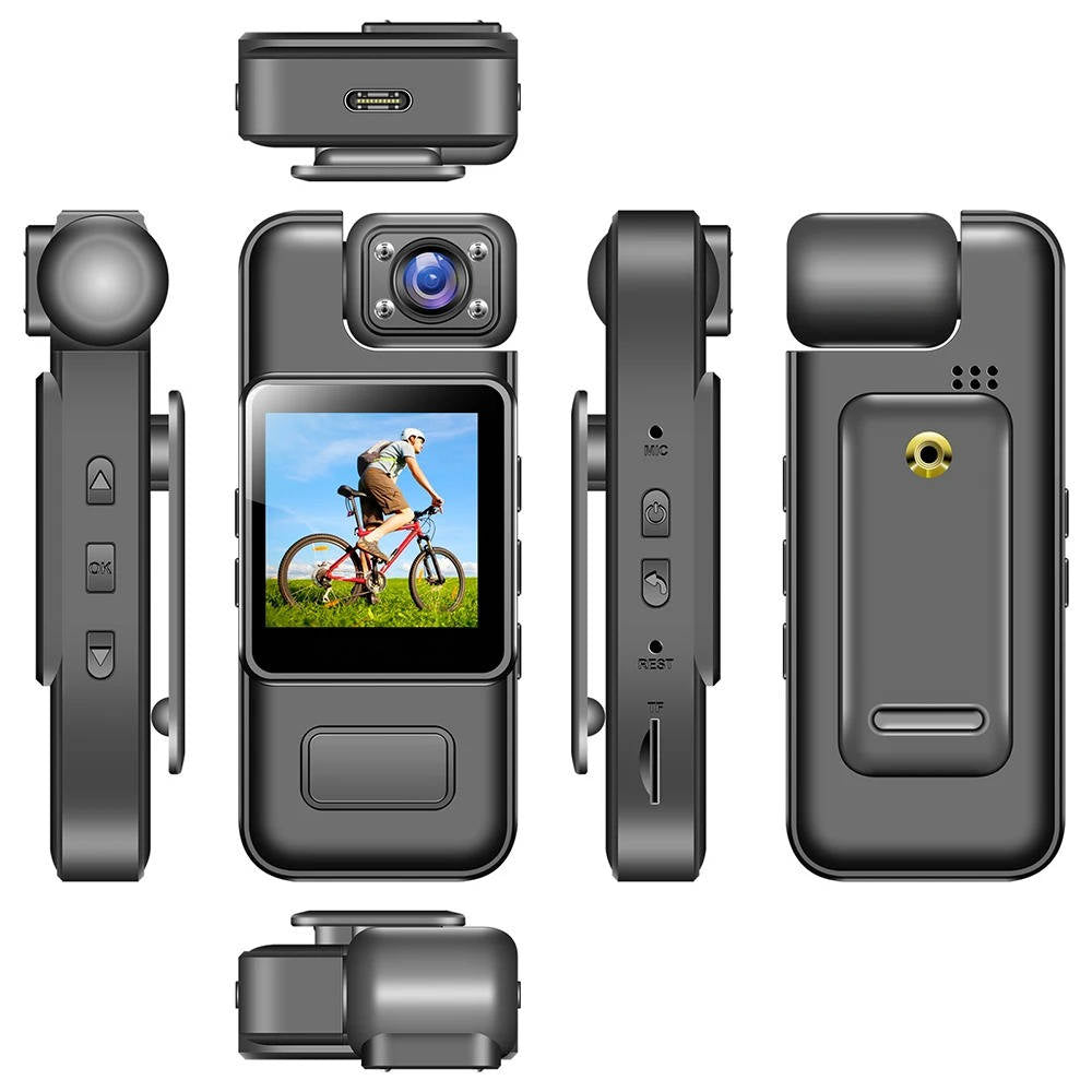 4K Mini Body Camera, Wearable WiFi Pocket Cam with 180-Degree Lens for Commuting, Walks and Documentation