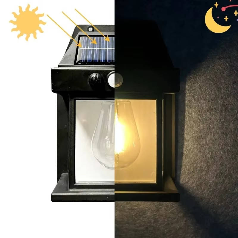 Solar Motion Sensor Wall Light, 2 Pack 600 Lumen Outdoor Waterproof Security Light with 3 Modes for Walls & Walkways
